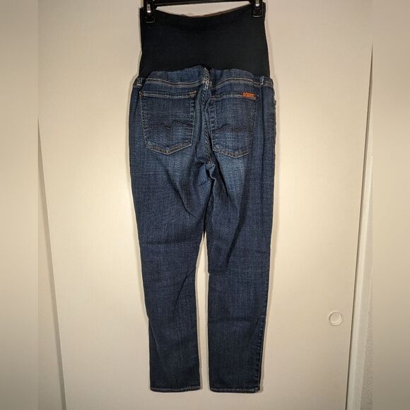 7 For All Mankind Maternity Jeans P Collection Straight Leg Over Belly Size 29 - Picture 2 of 11